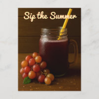 Raisins rouges d'or - Sip the Summer Postcard