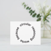 Carte Postale Raisonnement circulaire (Debout devant)