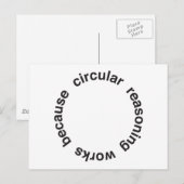 Carte Postale Raisonnement circulaire (Devant / Derrière)