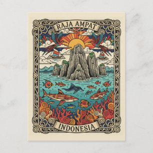 Carte Postale Raja Ampat Indonésie