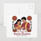 Carte postale Raksha Bandhan (Devant / Derrière)