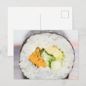 Carte Postale Râle de sushi Poisson et riz (Devant / Derrière)