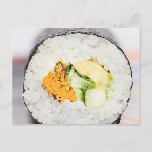 Carte Postale Râle de sushi Poisson et riz (Devant)