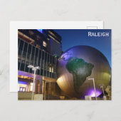 Carte Postale Raleigh North Carolina Museum Globe (Devant / Derrière)