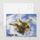 Carte Postale Raleigh North Carolina Skyline Ville unique Photo (Devant / Derrière)
