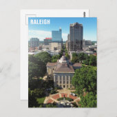 Carte Postale Raleigh North Carolina State Capitol City Skyline (Devant / Derrière)