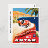 Carte Postale Rallye Automobile Monte Carlo (Devant / Derrière)