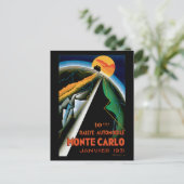 Carte Postale Rallye automobile Monte Carlo ~ Annonce automobile (Debout devant)