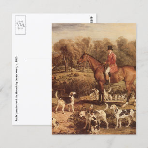 Carte Postale Ralph Lambton et ses chiens par James Ward