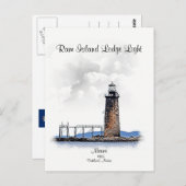 Carte Postale Ram Island Ledge Light-Michigan (Devant / Derrière)