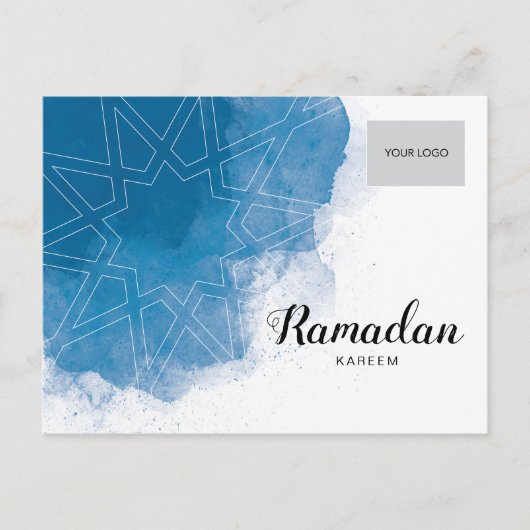 Carte postale Ramadan Entreprise - Bleu (Devant)