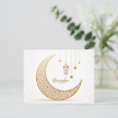 Carte postale Ramadan Kareem Gold Crescent (Debout devant)