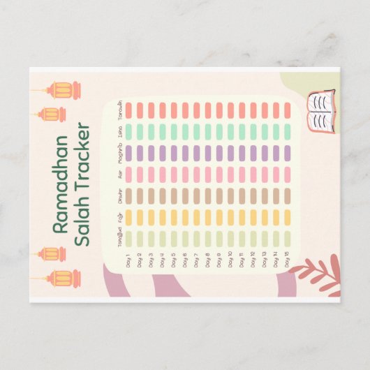 Carte postale Ramadhan Salah Tracker (Devant)