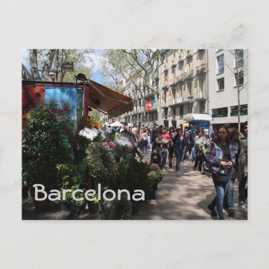 Carte Postale Rambla, Barcelone (Devant)