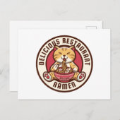 Carte Postale Ramen Cat (Devant / Derrière)