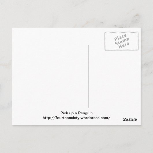 Carte Postale Ramenez un Pingouin (Dos)