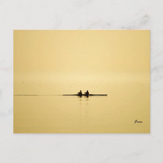 Carte Postale ramer au crépuscule (Devant)