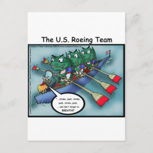 Carte Postale Rameurs États-Unis (Équipe de rame - T-shirts drôl