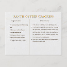 Ranch Oyster Crackers Recette Thanksgiving Food
