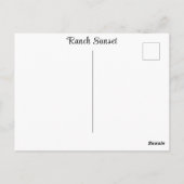 Carte Postale Ranch Sunset Sunrise Peinture Ancienne Ferme aband (Dos)