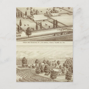 Carte Postale Ranches, Visalia, Cal