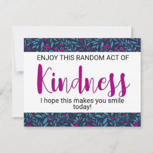 Carte Postale Random Act of Kindness" Motivational floral