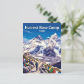 Carte Postale Randonnée au camp de base de l'Everest Népal (Debout devant)