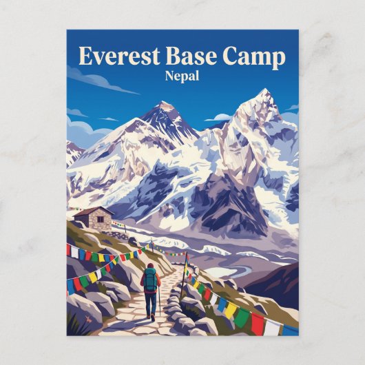 Carte Postale Randonnée au camp de base de l'Everest Népal (Devant)