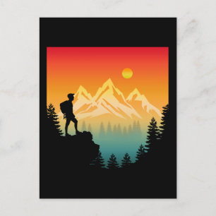 Carte Postale Randonnée dans la nature Montagne Paysage forestie