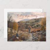 Carte Postale Randonnée dans les collines (Devant / Derrière)