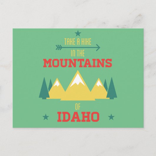 Carte Postale Randonnée dans l'Idaho (Devant)