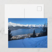 Carte Postale Randonnée D'Hiver Surplombant L'Eau (Devant / Derrière)