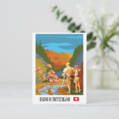 Carte Postale Randonnée en Suisse (Debout devant)