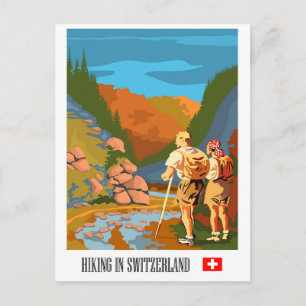 Carte Postale Randonnée en Suisse