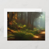 Carte postale Randonnée Trail Art numérique (Devant / Derrière)