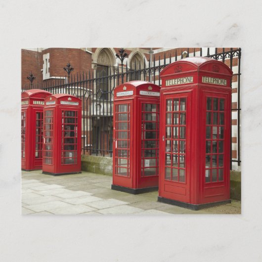 Carte Postale Rangée de cabines téléphoniques à l'arrière du Roy (Devant)