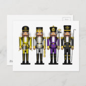 Carte Postale Rangée de cinq noix de drapeau non binaires (Devant / Derrière)