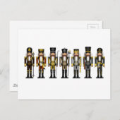 Carte Postale Rangée de sept gays Bear Pride Nutcrackers drapeau (Devant / Derrière)