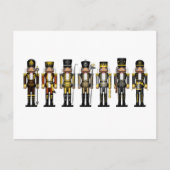 Carte Postale Rangée de sept gays Bear Pride Nutcrackers drapeau (Devant)