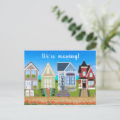 Carte Postale Rangée modifiable de maisons que nous déménageons (Debout devant)
