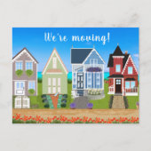 Carte Postale Rangée modifiable de maisons que nous déménageons (Devant)