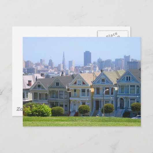 Carte Postale Rangée victorienne de San Francisco (Devant / Derrière)