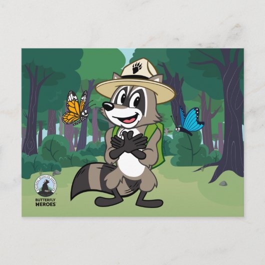 Carte Postale Ranger Rick | Héros papillon - Panneau papillon (Devant)