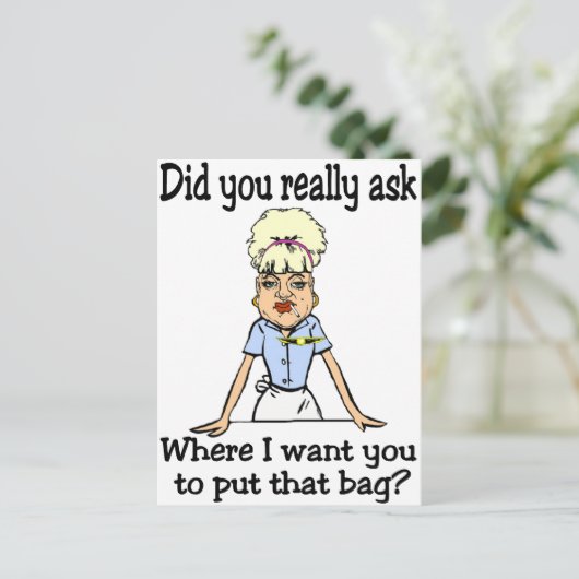 Carte Postale Rangez le sac (Debout devant)