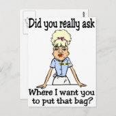 Carte Postale Rangez le sac (Devant / Derrière)