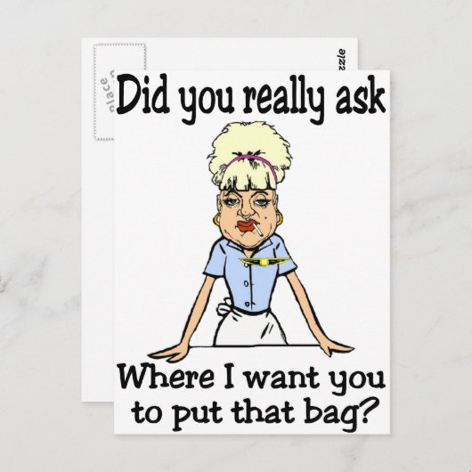 Carte Postale Rangez le sac (Devant / Derrière)