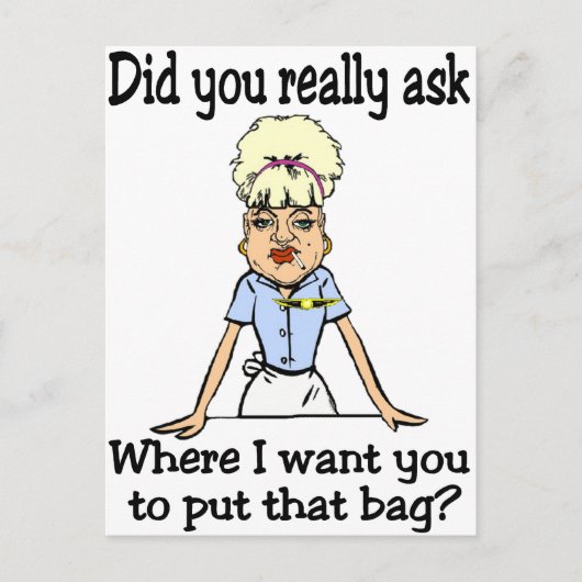 Carte Postale Rangez le sac (Devant)