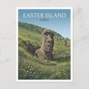 Carte Postale Rano Raraku Hanga Roa Chile Voyage Cadeau
