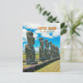 Carte Postale Rapa Nui, île de Pâques (Debout devant)