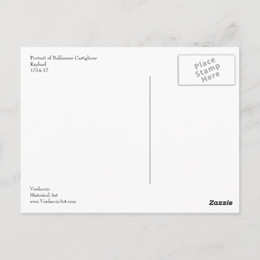 Carte postale Raphael (Dos)